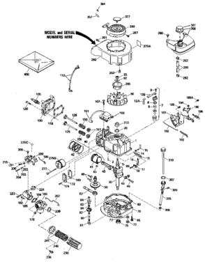 Replacement Parts Diagram and Parts List for 143414282  Craftsman Engine