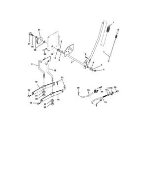 Lift Assembly Diagram and Parts List for 917273600  Craftsman Lawn Tractor