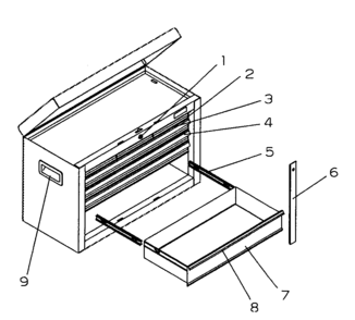 Tool Box Diagram and Parts List for 706657862  Craftsman Tool Stand & Cart