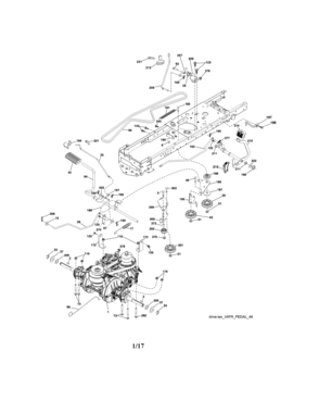 Ground Drive Diagram and Parts List for 917986411  Craftsman Lawn Tractor