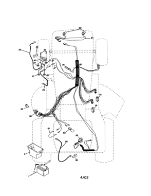 Electrical Diagram and Parts List for 917277021  Craftsman Lawn Tractor