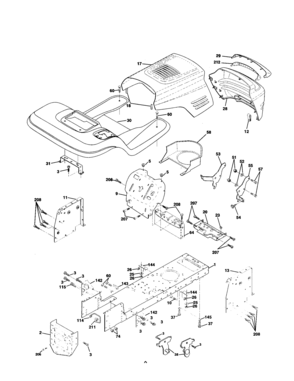 Chassis And Enclosures Diagram and Parts List for 917259070  Craftsman Lawn Tractor