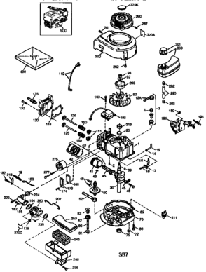 Engine (71/143) 143.974006 Diagram and Parts List for 143974006  Craftsman Engine