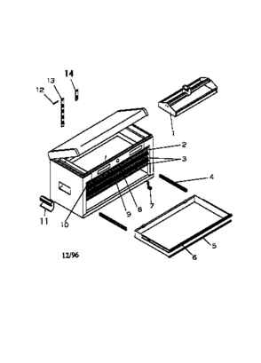 Unit Parts Diagram and Parts List for 70665399CH  Craftsman Tool Stand & Cart