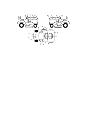Decals Diagram and Parts List for 917275901  Craftsman Lawn Tractor