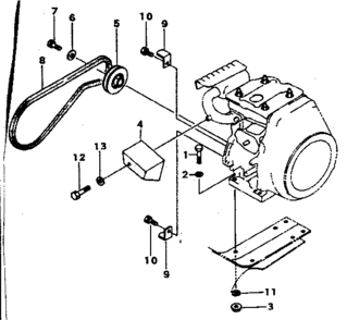 Engine Pulley Diagram and Parts List for 636299950  Craftsman Engine