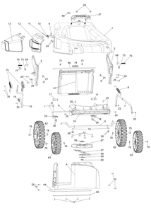 Diagram Diagram and Parts List for CMCMW260P1 Type 1 Craftsman Lawn Mower