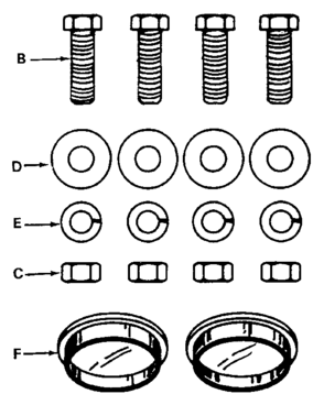 Hardware Package Diagram and Parts List for 486246080  Craftsman Lawn Tractor