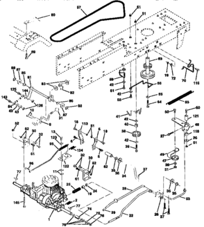 Drive Diagram and Parts List for 917270620  Craftsman Lawn Tractor