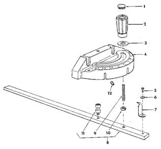 Figure 4 - Miter Gauge Assembly Diagram and Parts List for 113226670  Craftsman Table Saw