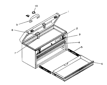 Cabinet Parts Diagram and Parts List for 706957400  Craftsman Tool Stand & Cart