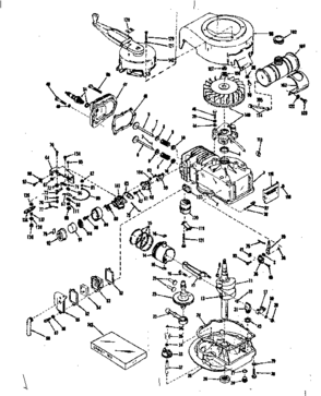 Basic Engine Diagram and Parts List for 143101021  Craftsman Engine