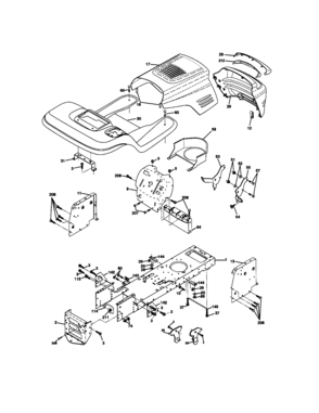 Chassis And Enclosures Diagram and Parts List for 917271051  Craftsman Lawn Tractor