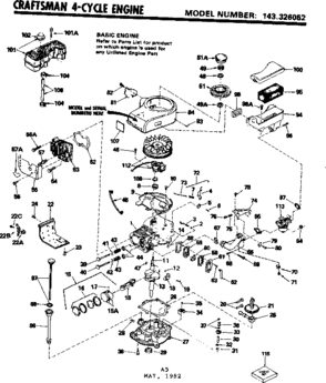 Part Location Diagram of 181-348-11 Craftsman Owner's manual