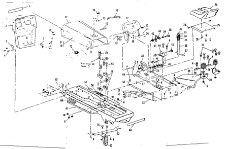 Top Half Diagram and Parts List for 536255280  Craftsman Lawn Tractor