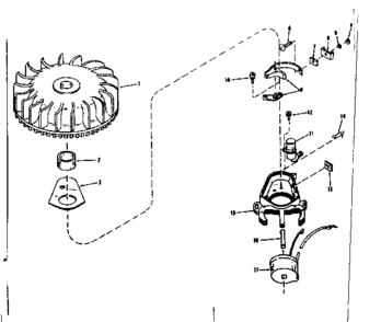 No. 29959 Magneto (wico Fw-2640) Diagram and Parts List for 143501190  Craftsman Engine