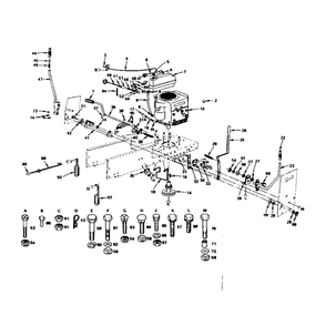 Power & Mechanical Controls Group Diagram and Parts List for S252645SAMEAS917252645  Craftsman Lawn Tractor