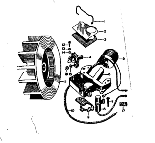 Magneto Diagram and Parts List for 91760033  Craftsman Chainsaw