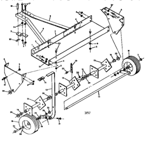 Replacement Parts Diagram and Parts List for 757243481  Craftsman Lawn Tractor