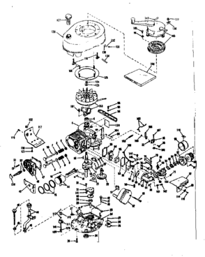 Basic Engine Diagram and Parts List for 143125061  Craftsman Engine