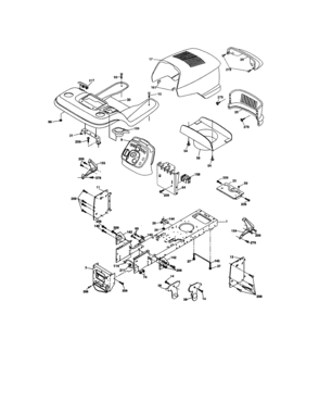 Chassis And Enclosures Diagram and Parts List for 917274032  Craftsman Lawn Tractor