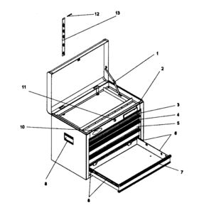 Tool Chest Diagram and Parts List for 706620230  Craftsman Tool Stand & Cart