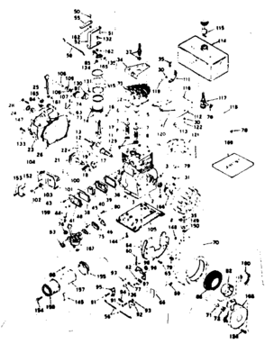 Unit Parts Diagram and Parts List for 143646072  Craftsman Engine