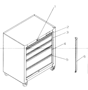 Chest Diagram and Parts List for 70692171511-61  Craftsman Tool Stand & Cart