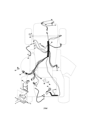 Electrical Diagram and Parts List for 917273662  Craftsman Lawn Tractor