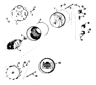 Alternator Diagram and Parts List for 58056040  Craftsman Engine