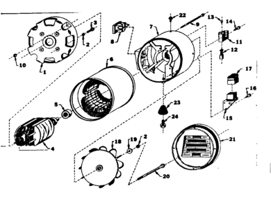 Stator Assembly Diagram and Parts List for 58031963  Craftsman Engine