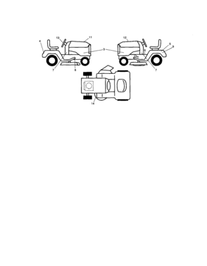 Decals Diagram and Parts List for 917286340  Craftsman Lawn Tractor