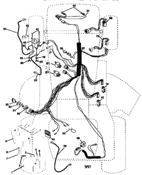 Part Location Diagram of 161343 Craftsman Lawn tractor interlock switch