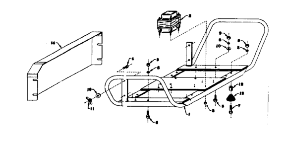 Part Location Diagram of EA-24219-B Craftsman Reactor assm