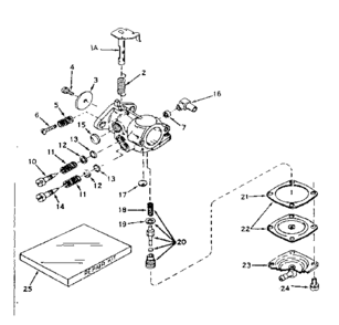 Carburetor No. 631243 Diagram and Parts List for 143174012  Craftsman Engine