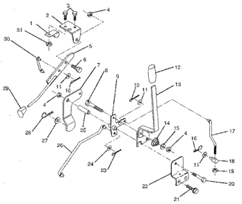 Mower Lift Lever Diagram and Parts List for 917256220  Craftsman Engine