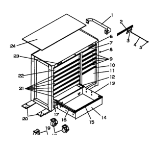 Cabinet Parts Diagram and Parts List for 706591691  Craftsman Tool Stand & Cart