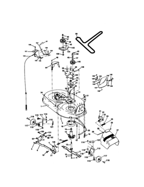Mower Deck Diagram and Parts List for 917271730  Craftsman Lawn Tractor