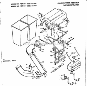 Page A Diagram and Parts List for 502249360  Craftsman Lawn Tractor Accessories