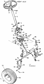 Part Location Diagram of 21486C Craftsman Steering Post