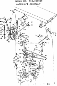 Part Location Diagram of 23185 Craftsman Support Arm