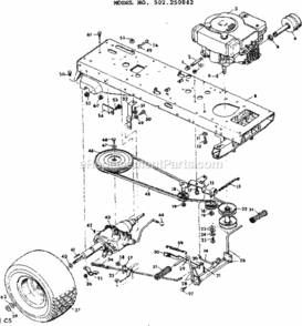 Part Location Diagram of 794218D Craftsman Transaxle