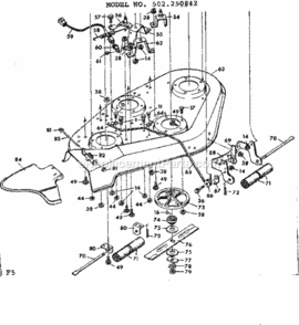 Page F Diagram and Parts List for 502250842  Craftsman Lawn Tractor