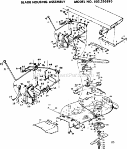 Page E Diagram and Parts List for 502250890  Craftsman Lawn Tractor
