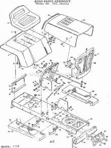 Page A Diagram and Parts List for 502250892  Craftsman Lawn Tractor