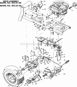 Page C Diagram and Parts List for 50225130  Craftsman Lawn Tractor