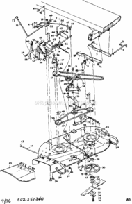 Page A Diagram and Parts List for 502251360  Craftsman Lawn Tractor