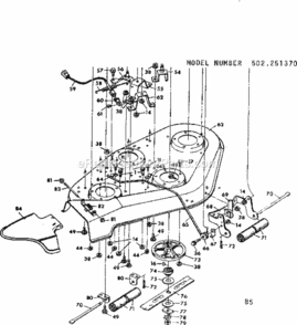 Page B Diagram and Parts List for 502251370  Craftsman Lawn Tractor