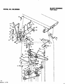 Part Location Diagram of 24071ZMA Murray BELT GUIDE