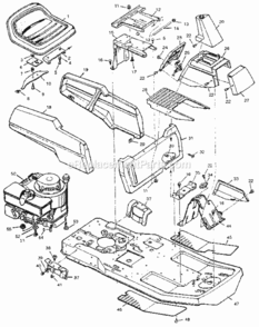 Page A Diagram and Parts List for 502254114  Craftsman Lawn Tractor